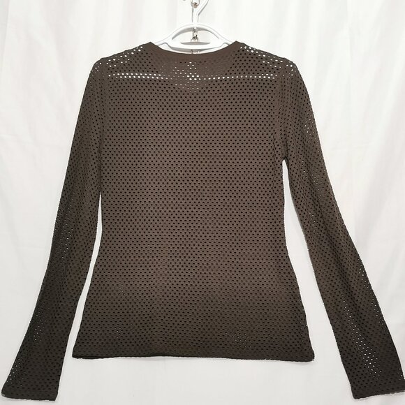 Mesh Long Sleeve Top Size L EUC #122 - Picture 3 of 6